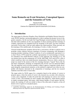 Some Remarks on Event Structure, Conceptual Spaces and the