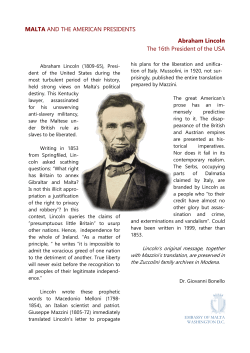 Abraham Lincoln - Ministry of Foreign Affairs Malta
