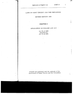 Application of English Law