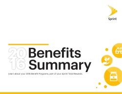 Learn about your 2016 Benefit Programs, part of your Sprint Total