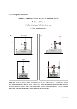 Supporting information for Studies on swelling of wood with water