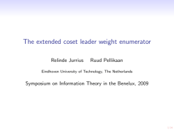 The extended coset leader weight enumerator