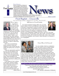 News - First Baptist Greenville