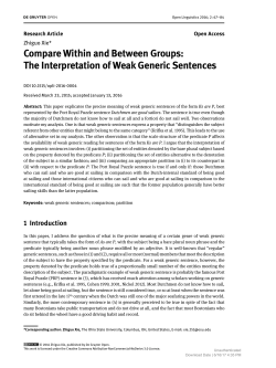 Compare within and between groups: The interpretation of weak