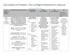 Foot Soldiers of Freedom: The Civil Rights Movement in Arkansas