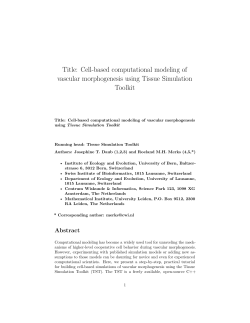 Title: Cell-based computational modeling of