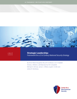 Strategic Leadership: - Brookings Institution