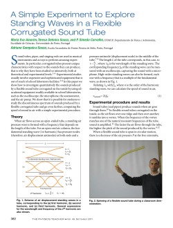 A Simple Experiment to Explore Standing Waves in a Flexible