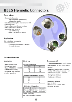 8525 Hermetic Connectors