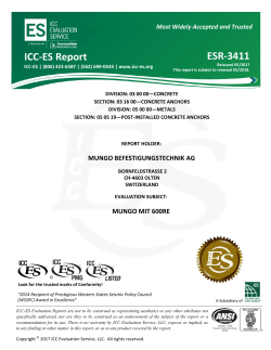 ESR-3411 - Mungo Befestigungstechnik AG - ICC-ES
