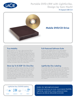 Portable DVD&plusmn;RW with LightScribe, Design by Sam Hecht