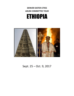 Ethiopia Itinerary - Aurora Sister Cities International
