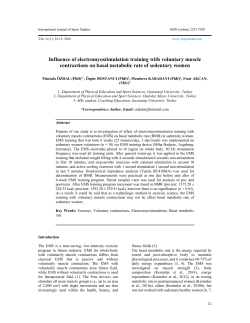 Influence of electromyostimulation training with voluntary muscle