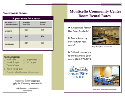 Monticello Community Center Room Rental Rates