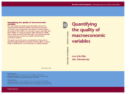Quantifying the quality of macroeconomic variables