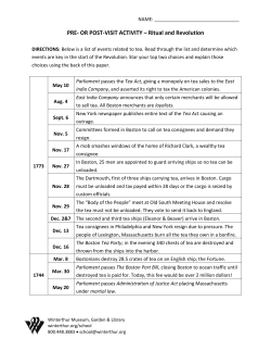 Critical Thinking Tea Event Timeline