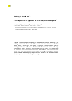 Deception - Computer Science Division