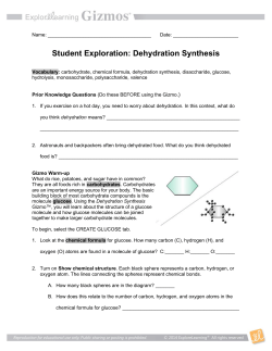 Student Exploration: Dehydration Synthesis