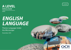 Language under the microscope - Delivery guide