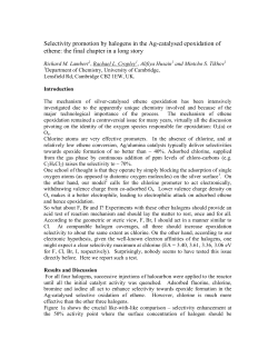 Selectivity promotion by halogens in the Ag