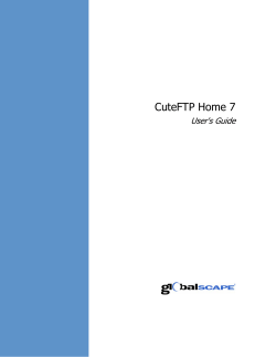 CuteFTP Home 7 User`s Guide