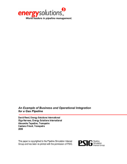 An Example of Business and Operational Integration for a Gas