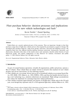 Fleet purchase behavior: decision processes