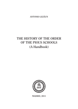 THE HISTORY OF THE ORDER OF THE PIOUS