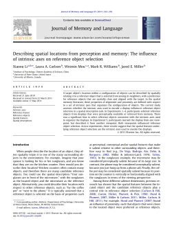 Describing spatial locations from perception and memory: The