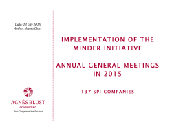 implementation of the minder initiative annual general meetings in