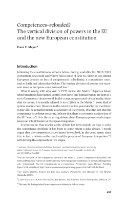 Competences&ndash;reloaded? - International Journal of Constitutional Law