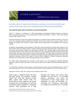 Demonstration of Superoxide Dismutase Enzymes in