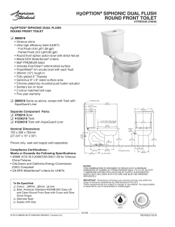 H2OPTION&reg; SIPHONIC DUAL FLUSH ROUND FRONT TOILET