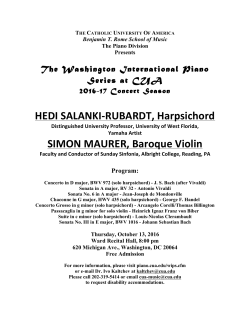 HEDI SALANKI-RUBARDT, Harpsichord SIMON MAURER, Baroque