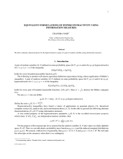 equivalent formulations of hypercontractivity using