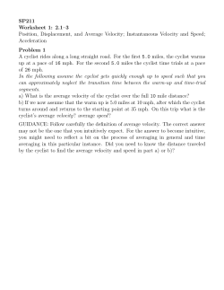 SP211 Worksheet 1: 2.1&ndash;3 Position, Displacement, and Average