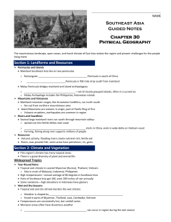 SE Asia Guided Notes