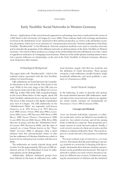 Early Neolithic Social Networks in Western Germany
