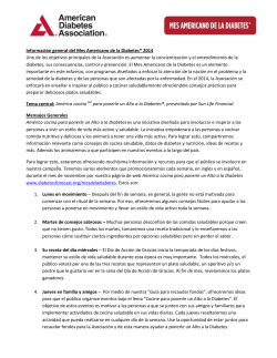 Informaci&oacute;n general del Mes Americano de la Diabetes&reg; 2014 Uno
