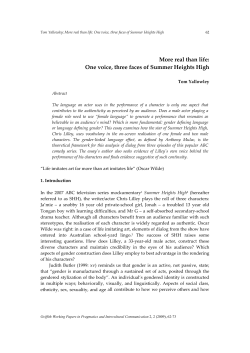 One voice, three faces of Summer Heights High