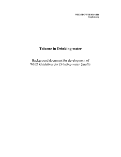 Toluene in Drinking-water - World Health Organization