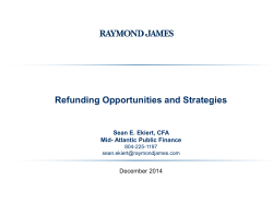 Refunding Opportunities and Strategies