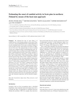 Estimating the onset of cambial activity in Scots pine in northern