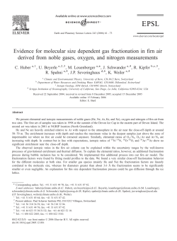 Evidence for molecular size dependent gas