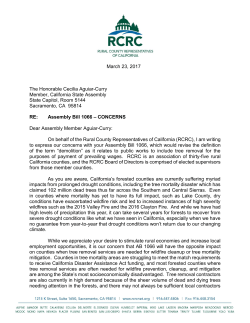 March 23, 2017 - Rural County Representatives of California