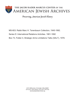 MS-603: Rabbi Marc H. Tanenbaum Collection, 1945