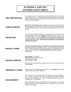Summer Camp Information Packet - Troop 226