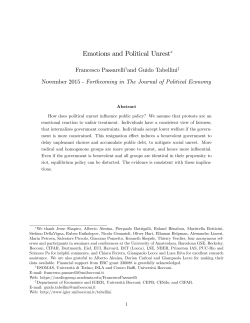 Emotions and Political Unrest