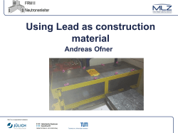 Using Lead as construction material
