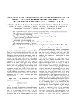 atmospheric water vapor effects on spaceborne interferometric sar